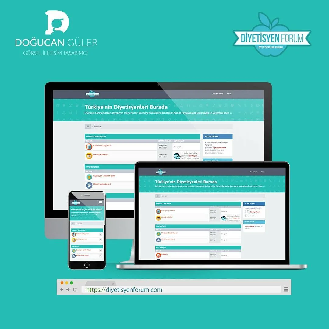 Diyetisyen Forum – Platform Websitesi Tasarımı