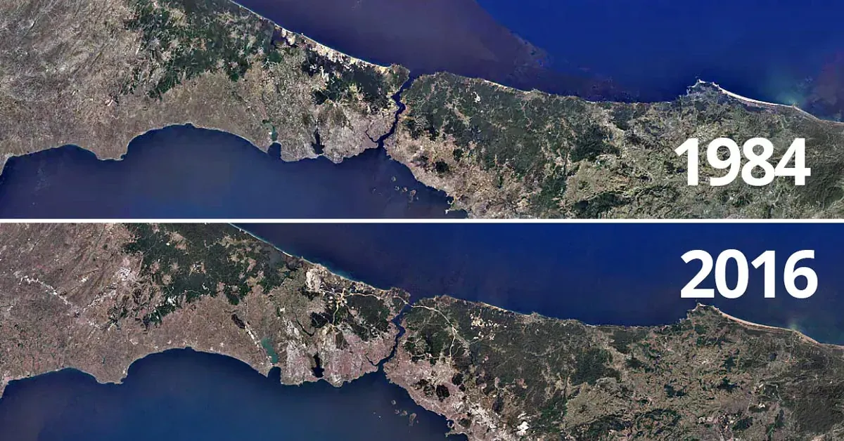 Google Yeryüzü Zaman Atlaması İle İnsanların 32 Yılda Gezegeni Nasıl Değiştirdiğini Gösteriyor