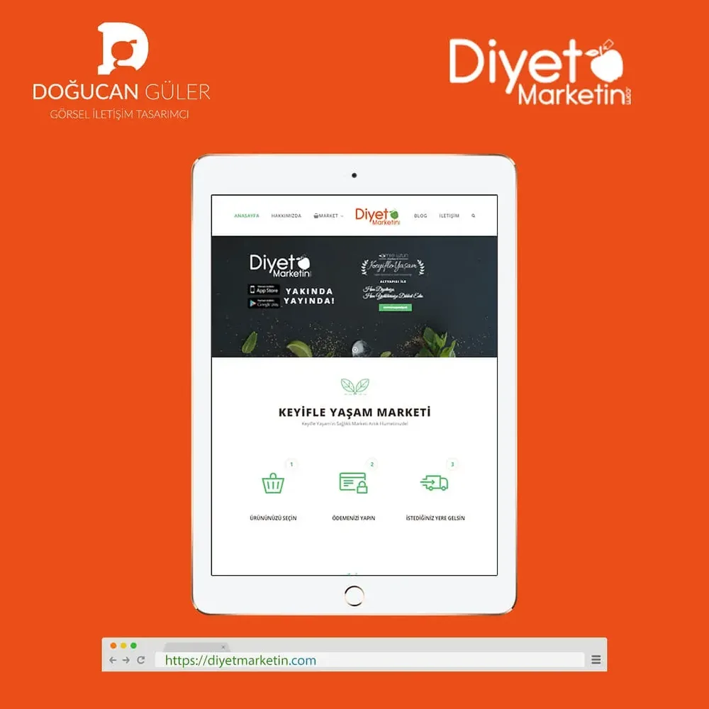 Diyet Marketin Kurumsal E-Ticaret Websitesi Tasarımı görsel 2