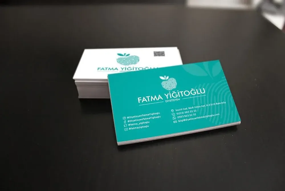 Diyetisyen Fatma Y. Kartvizit Tasarımı
