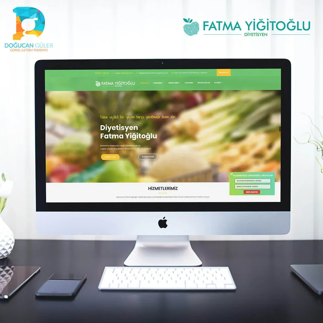 Diyetisyen Fatma Y. Kurumsal Websitesi Tasarımı