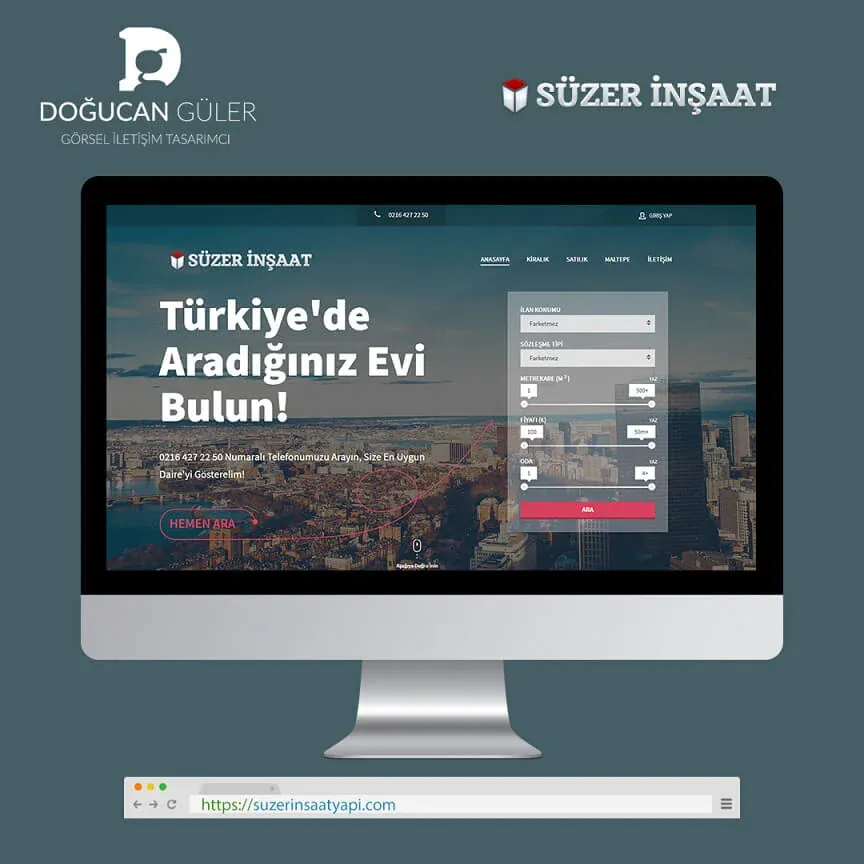 Süzer İnşaat Kurumsal Websitesi Tasarımı görsel 1
