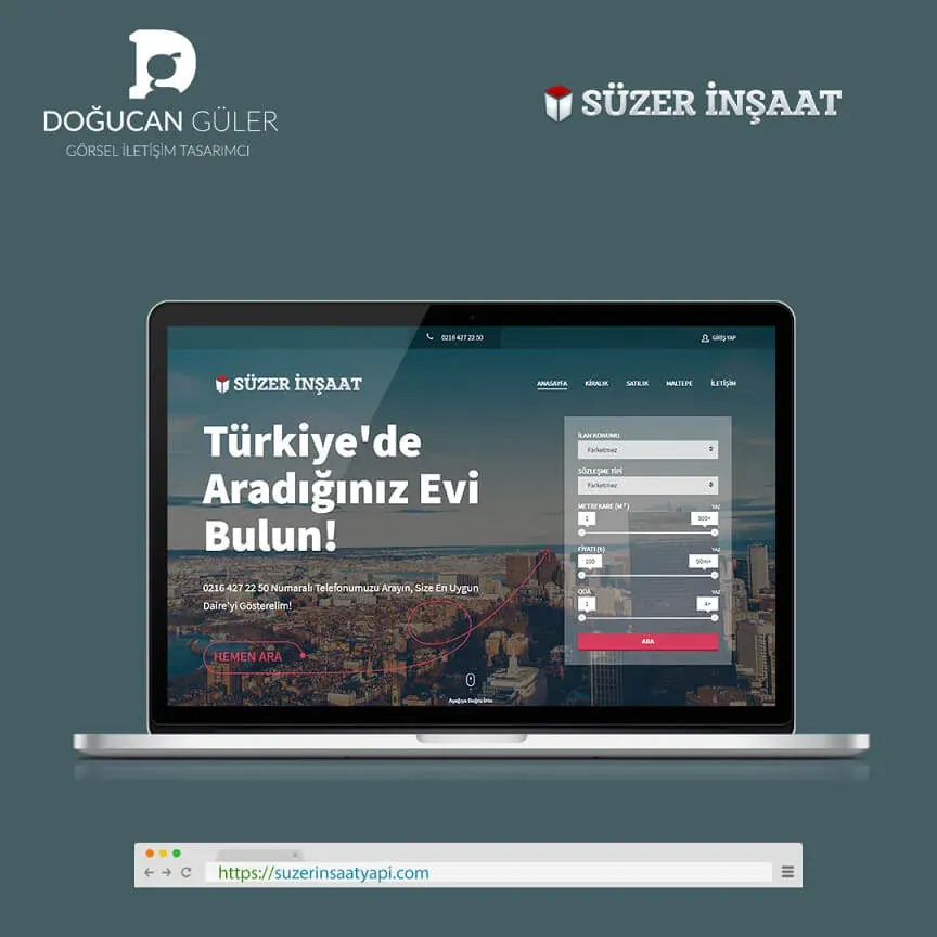 Süzer İnşaat Kurumsal Websitesi Tasarımı görsel 2