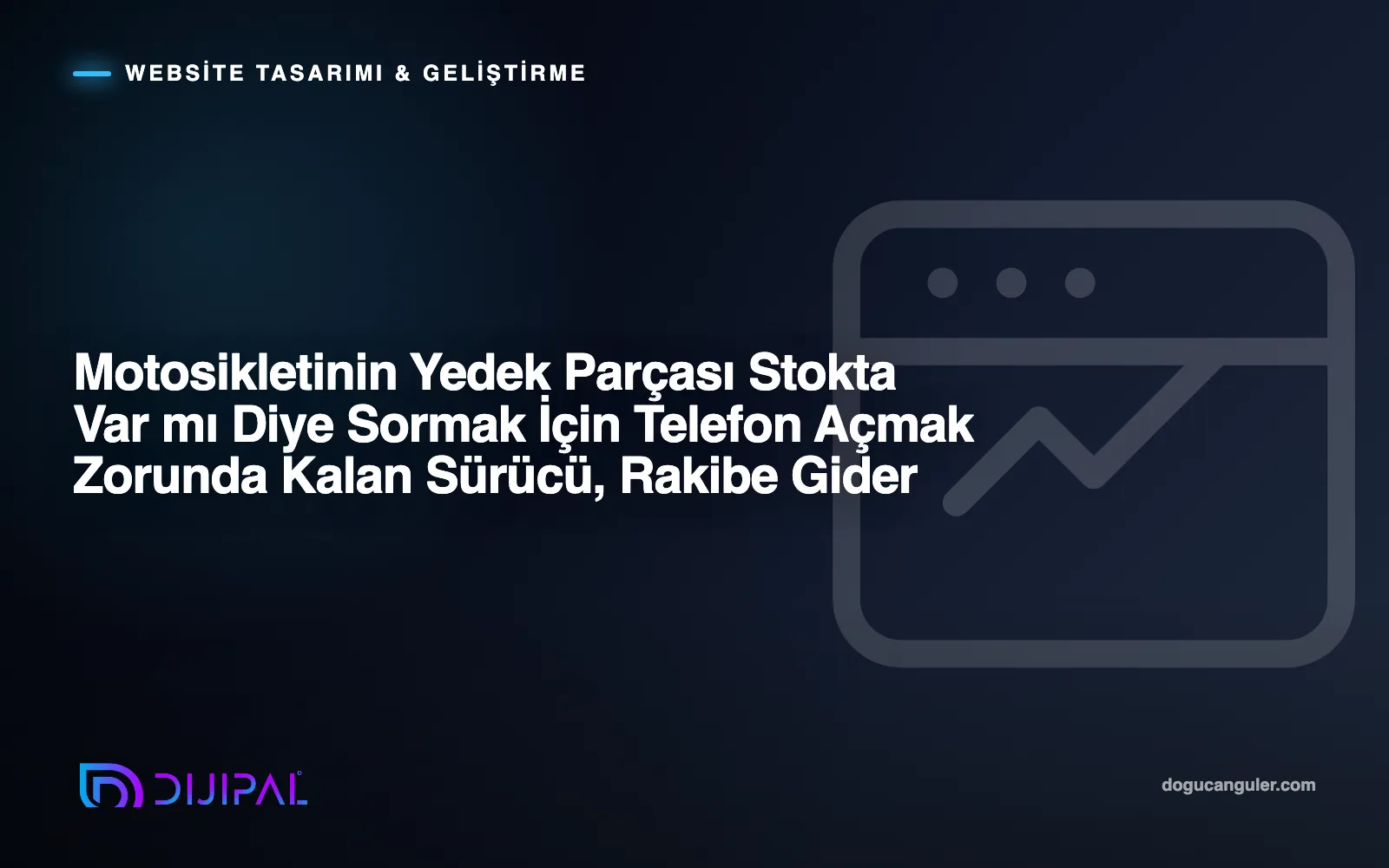 Motosikletinin Yedek Parçası Stokta Var mı Diye Sormak İçin Telefon Açmak Zorunda Kalan Sürücü, Rakibe Gider