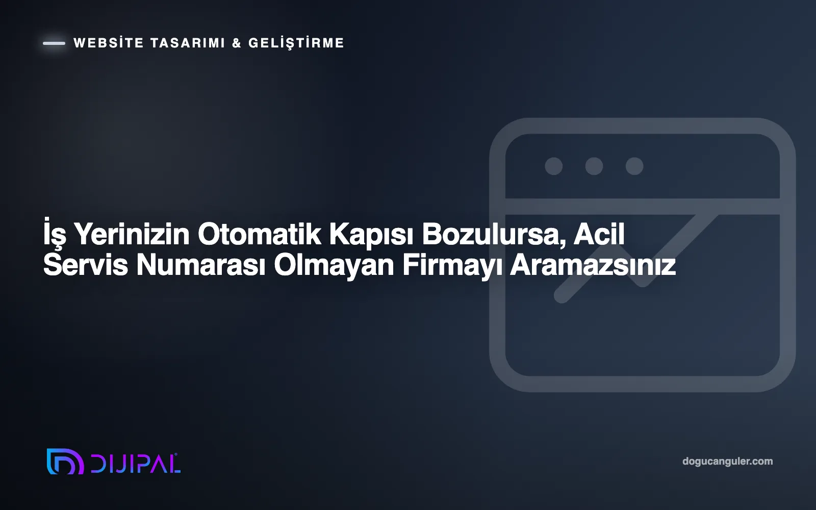 İş Yerinizin Otomatik Kapısı Bozulursa, Acil Servis Numarası Olmayan Firmayı Aramazsınız