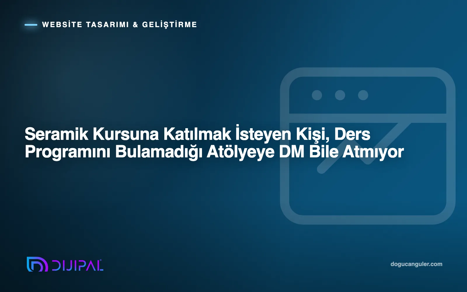 Seramik Kursuna Katılmak İsteyen Kişi, Ders Programını Bulamadığı Atölyeye DM Bile Atmıyor