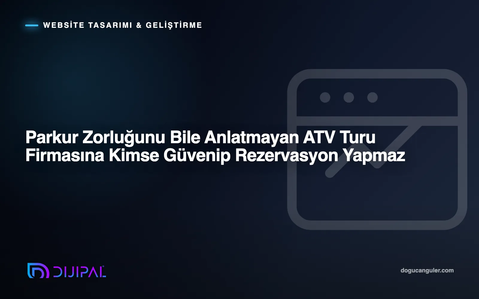 Parkur Zorluğunu Bile Anlatmayan ATV Turu Firmasına Kimse Güvenip Rezervasyon Yapmaz