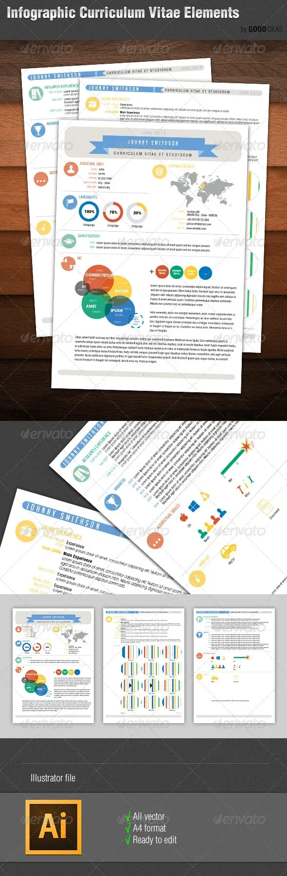 İnfografik CV elementleri