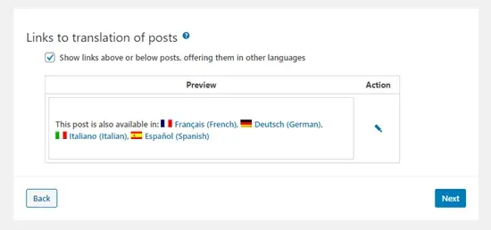 Setting up translation links for your posts Setting up translation links for your posts
