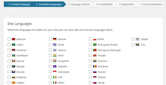 Choosing your translation language(s) Choosing your translation language(s)