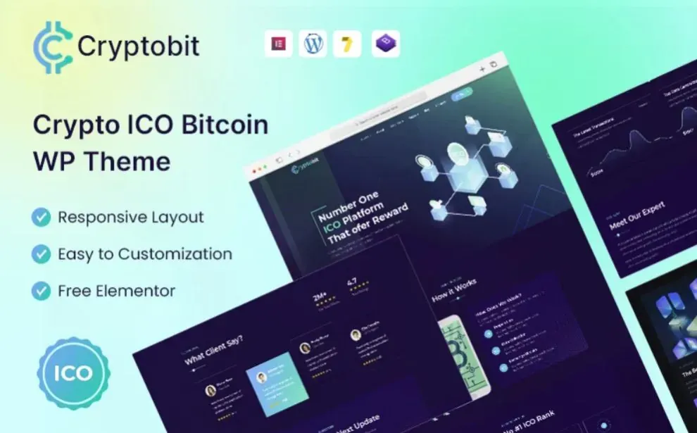Cryptobit ICO and NFT Marketplace WordPress Theme