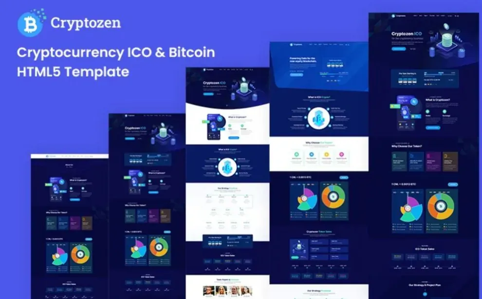 Cryptozen Crypto Currency and Bitcoin HTML5 Website Theme