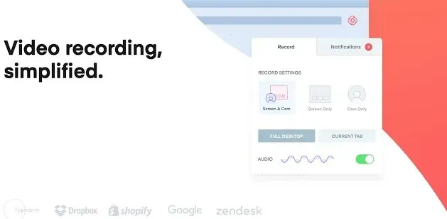 Loom online ekran kaydedici arayüzü