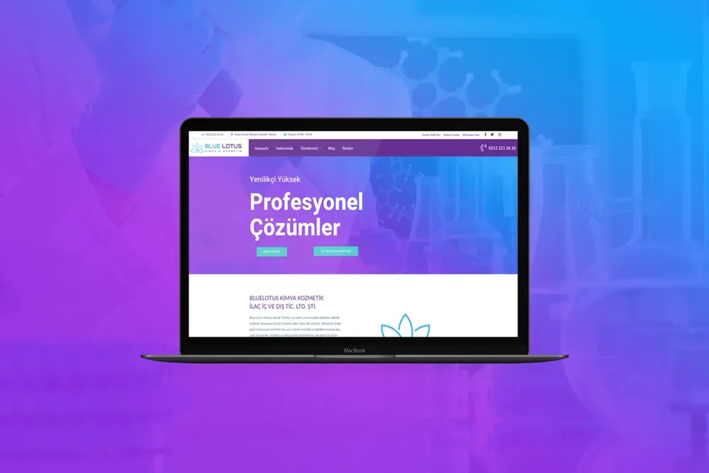 Blue Lotus - Chemistry Company - Web Design görsel 2