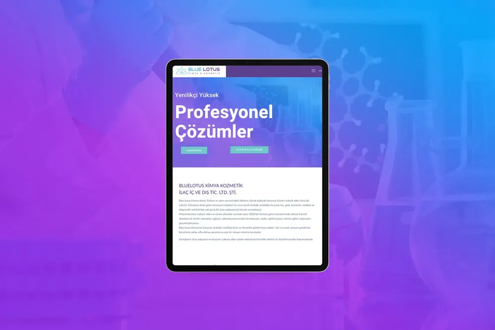Blue Lotus - Chemistry Company - Web Design görsel 3