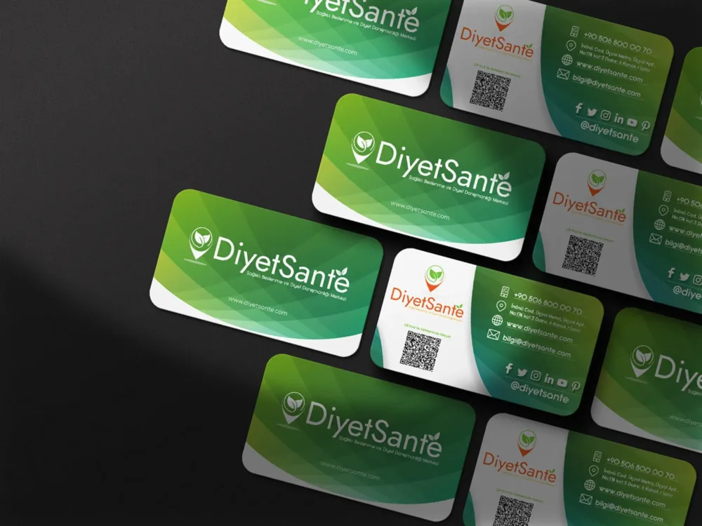 Business Card Design - Diyetsante Health Center görsel 1