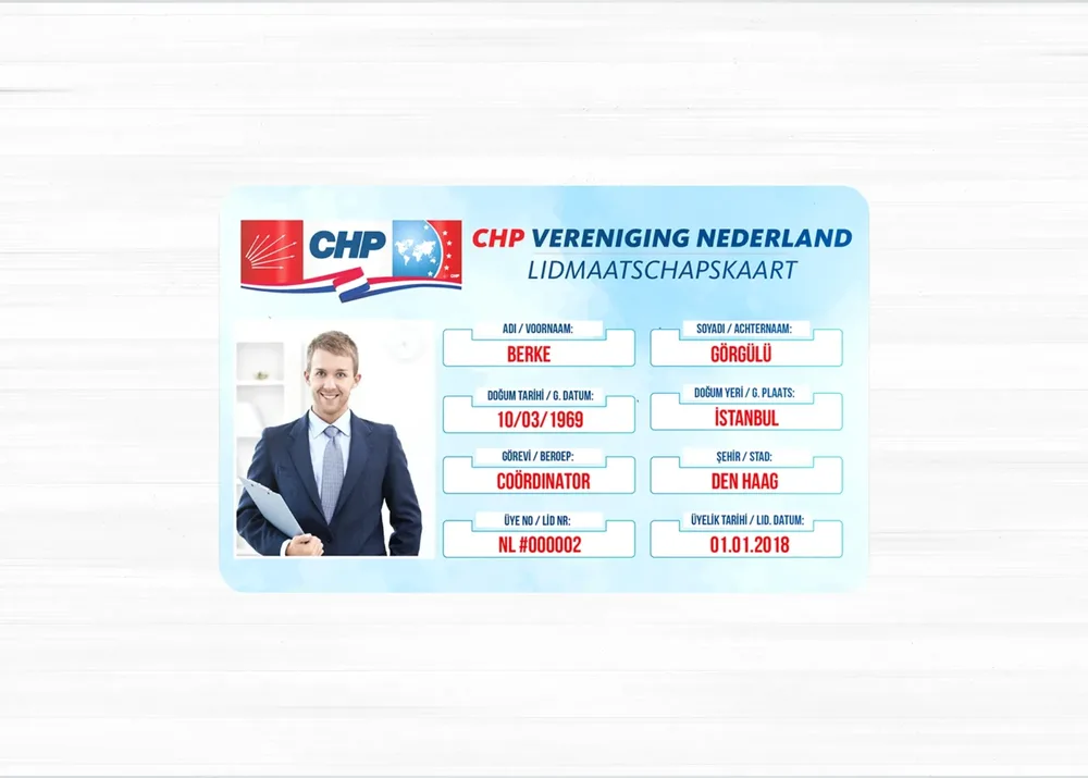CHP - Politics Membership ID Cards Design görsel 2
