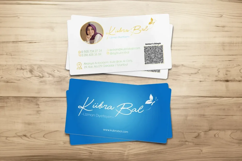 Dietitian Kübra B. - Business Card Design görsel 1