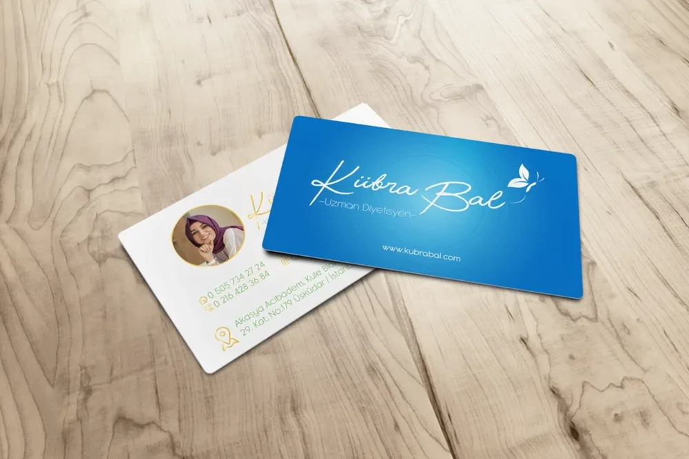 Dietitian Kübra B. - Business Card Design görsel 2