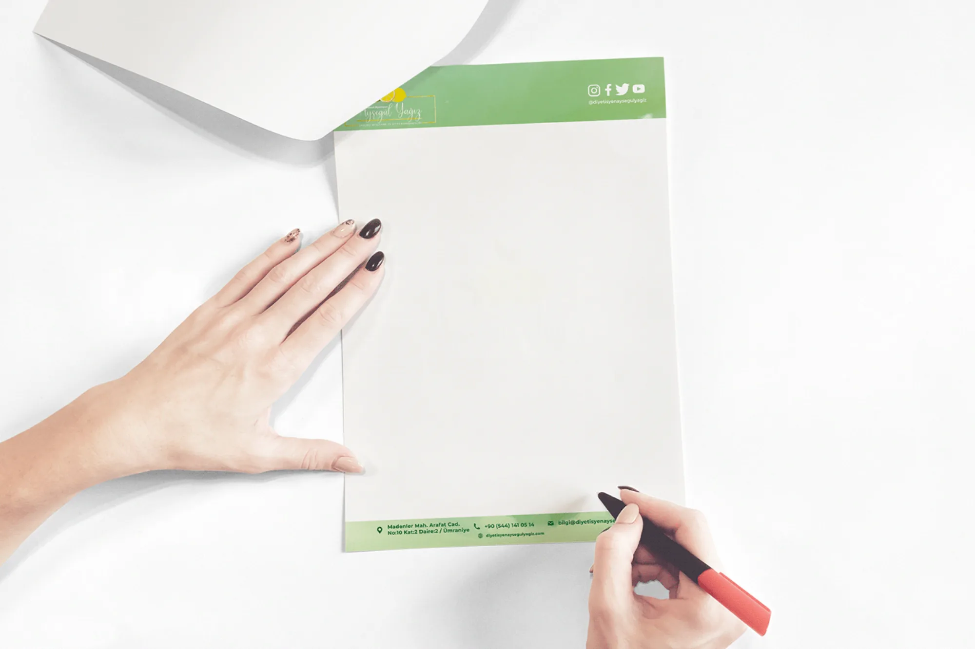 Letterhead Design - Dietitian Ayşegül Y.