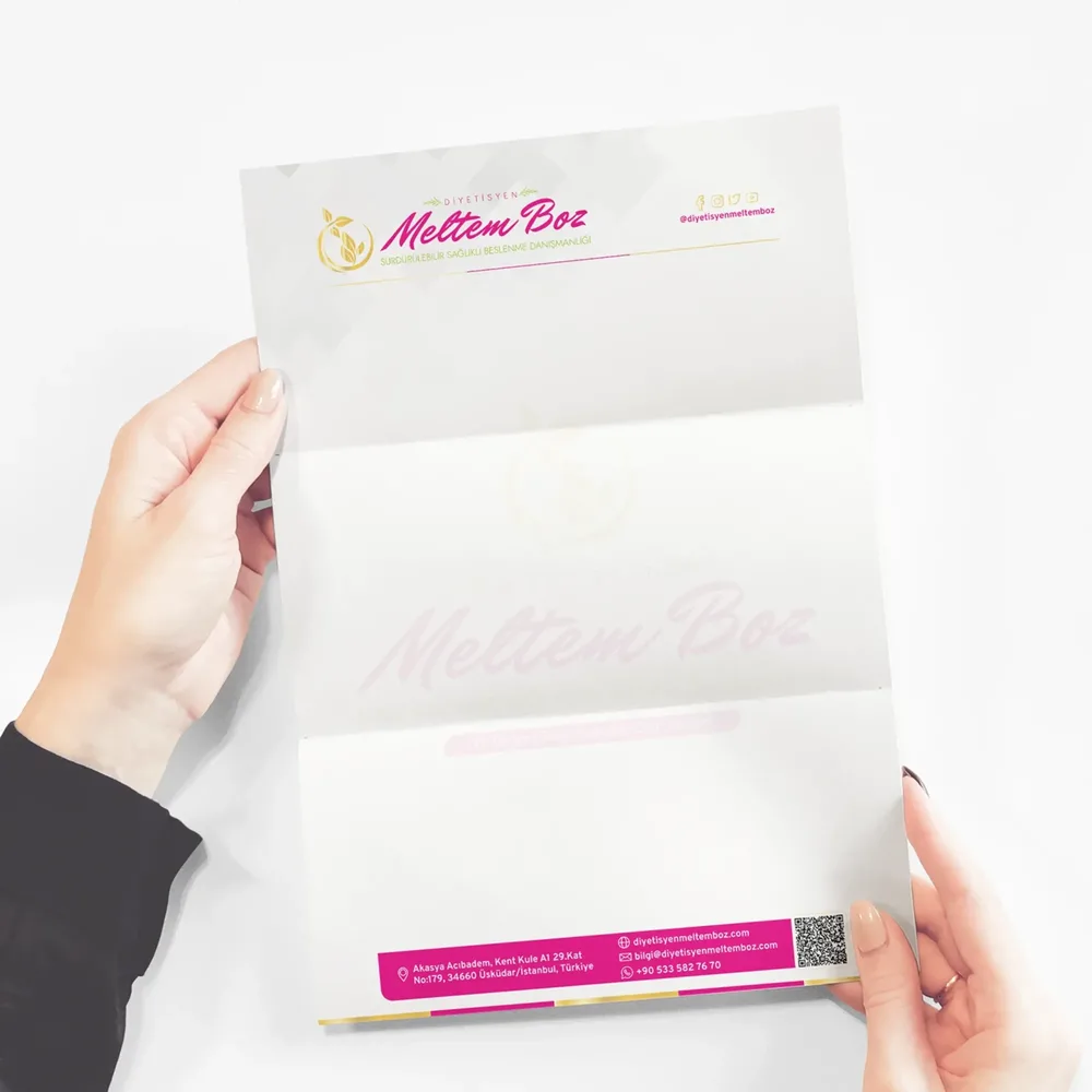 Letterhead Design - Dietitian Meltem B. görsel 1