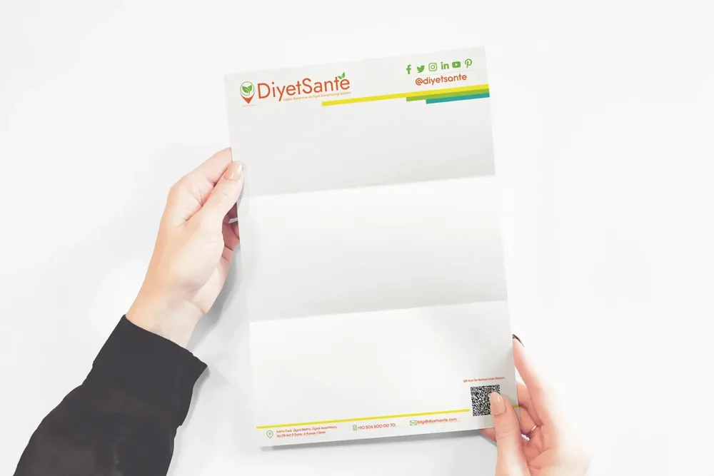 Letterhead Design - Diyetsante Nutrition Center görsel 2