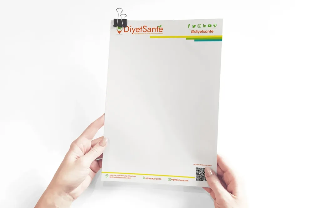 Letterhead Design - Diyetsante Nutrition Center görsel 3