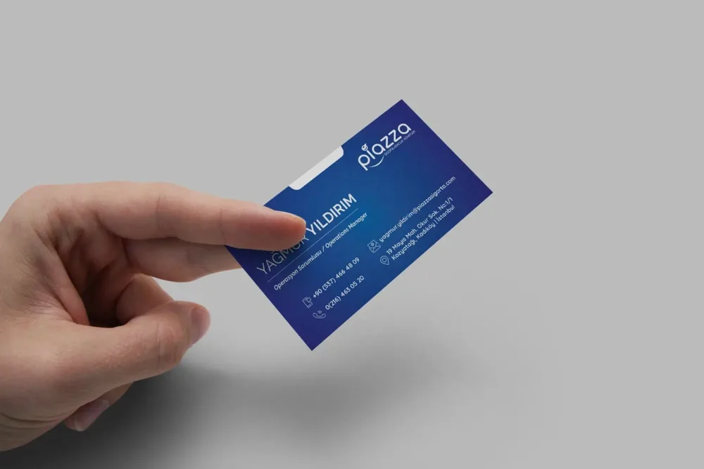 Piazza Insure Company - Business Card Design görsel 2