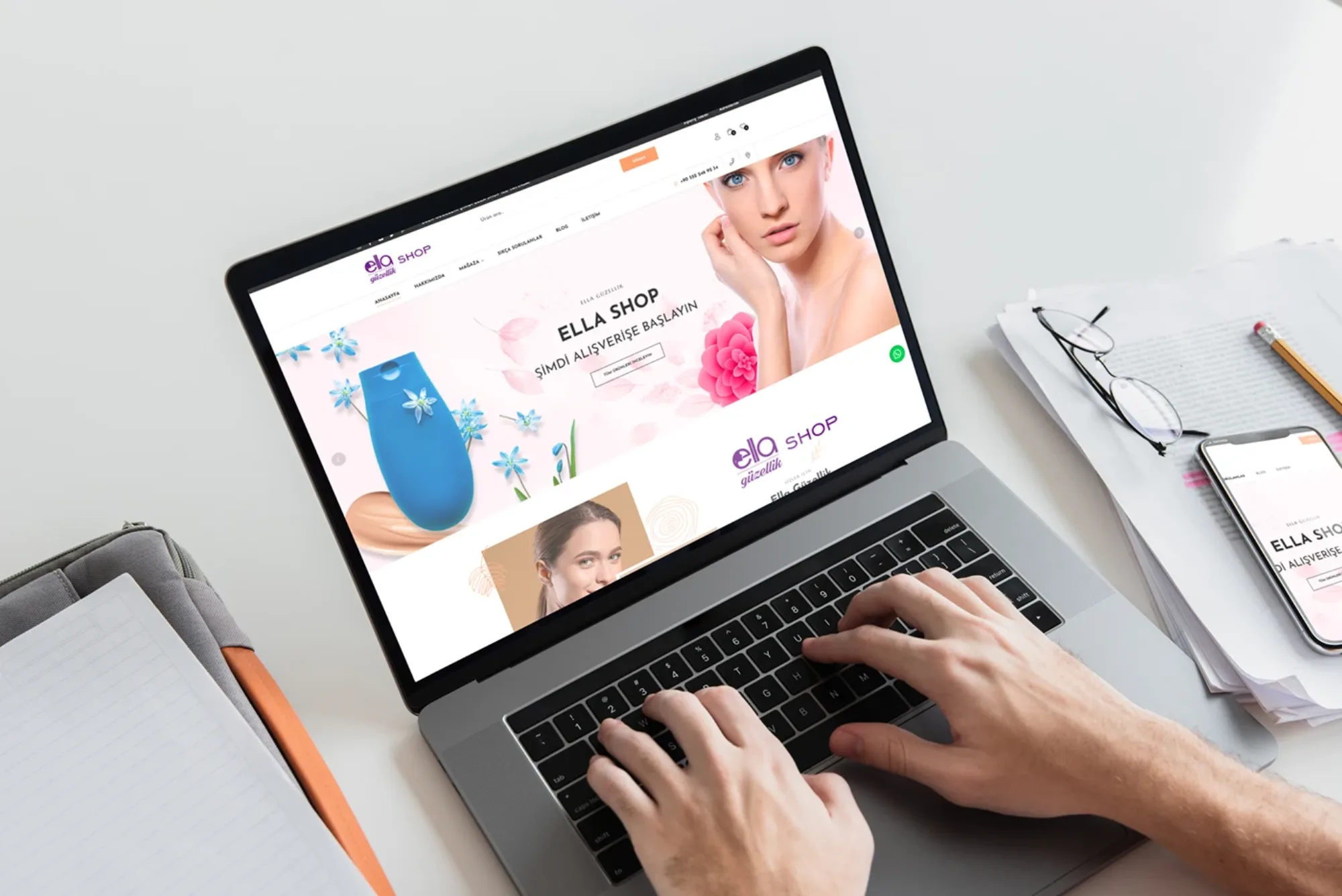 Shop, ecommerce, eshop, shop website, Ella guzellik görsel 1